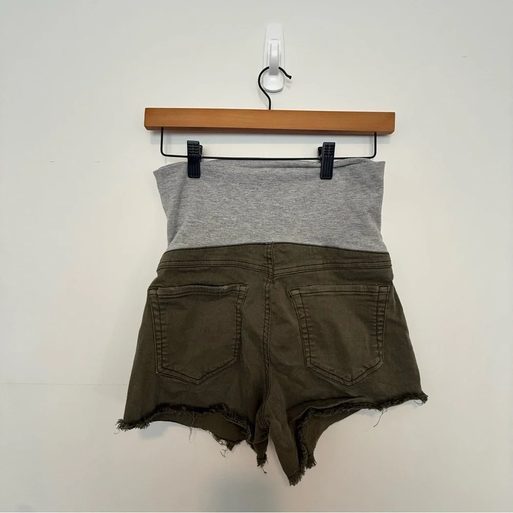Thyme maternity Gray and Olive Women's Shorts XS - Picture 2 of 3